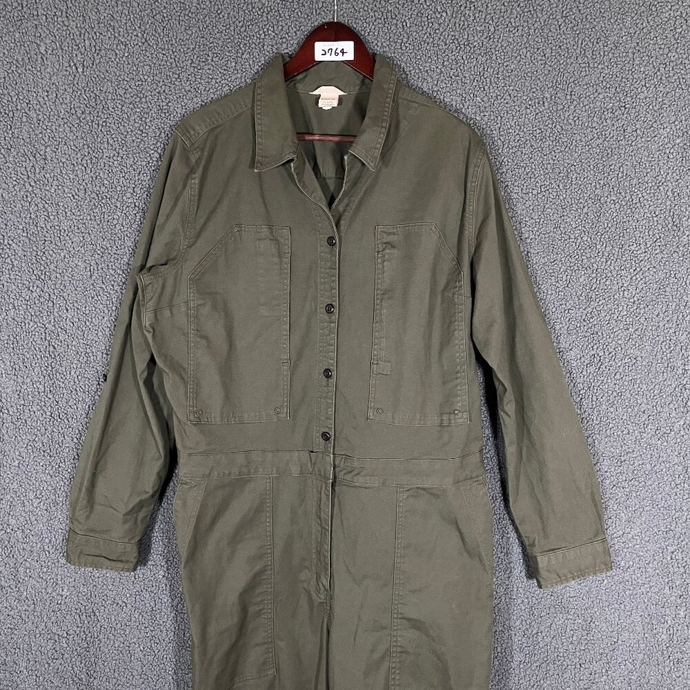Duluth Trading Fire Hose Crop Work Coveralls - Women's Size XL - Green